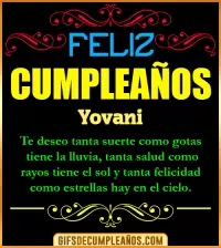 GIF Frases de Cumpleaños Yovani